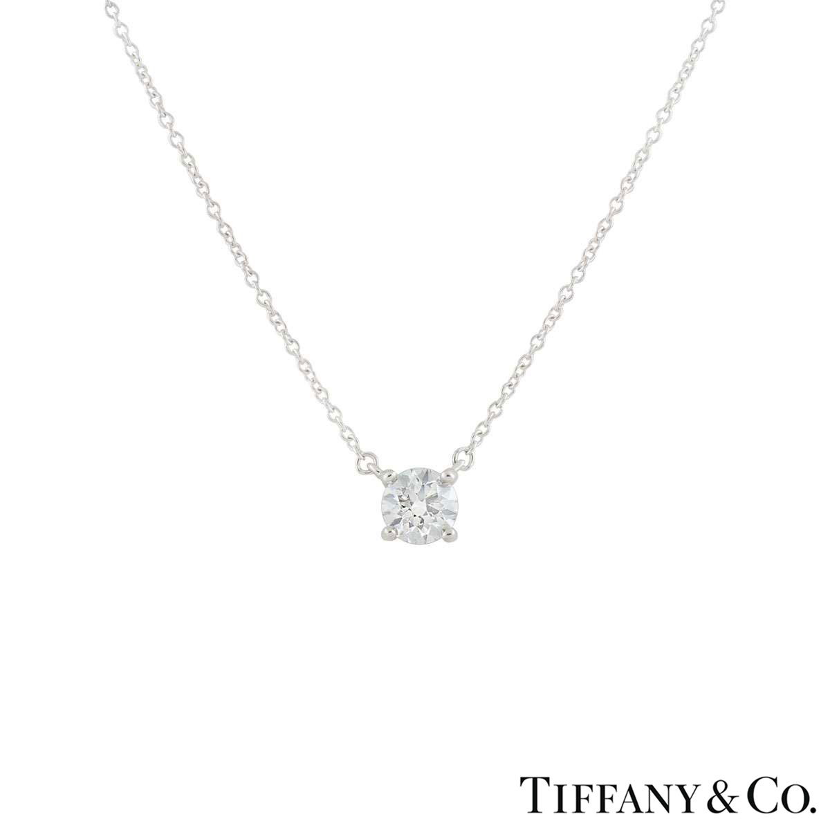 tiffany diamond solitaire necklace